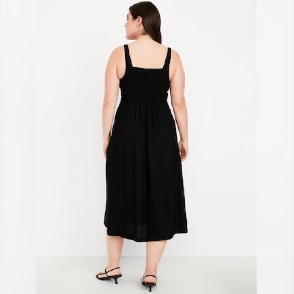 Old Navy Fit & Flare Linen-Blend Midi Dress XLP NWT - Picture 3 of 5